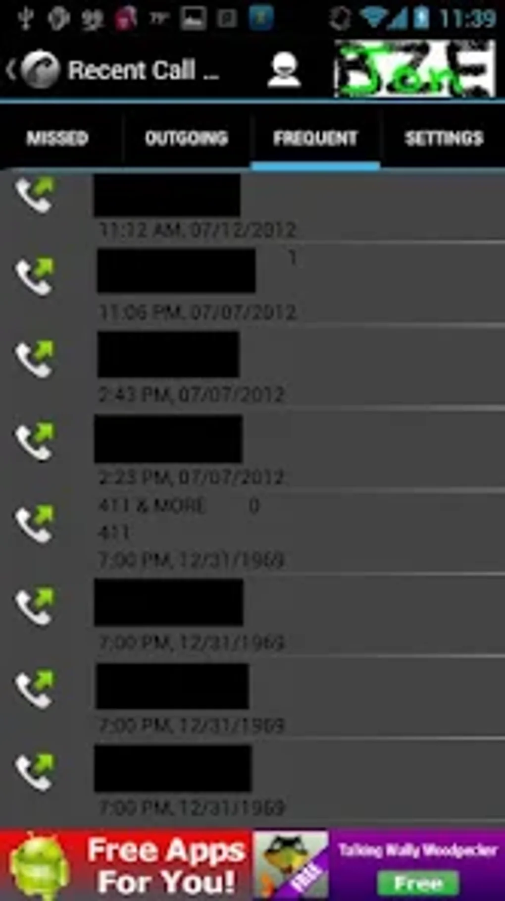 Recent Call Log для Android — Скачать