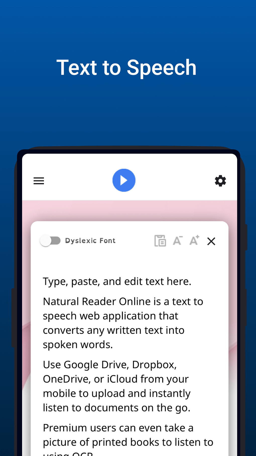 best text to speech app for android with dropbox