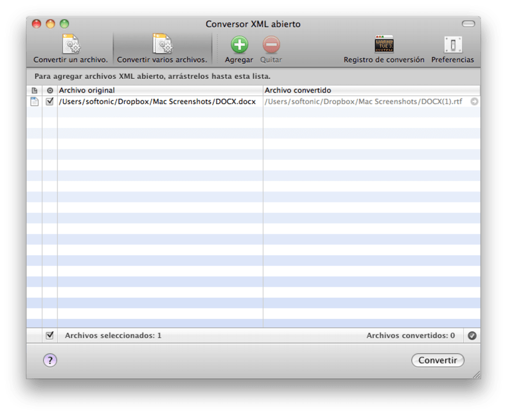 Office Open XML Converter para Mac - Descargar
