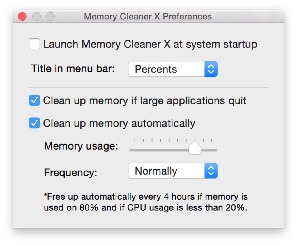 memory cleaner x mac