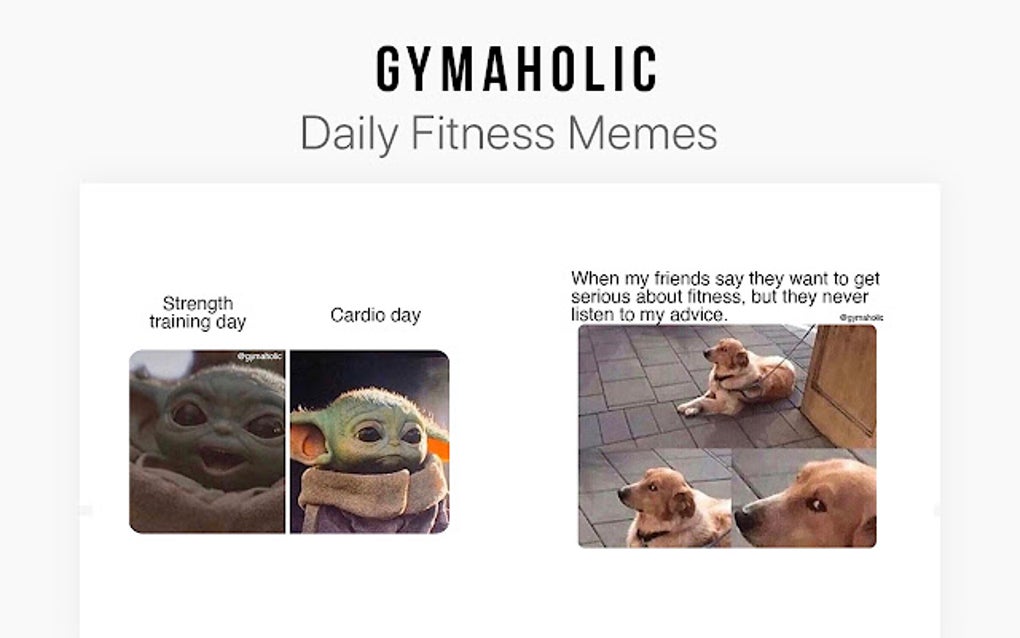 Gymaholic: Health And Fitness Workout Memes for Google Chrome ...