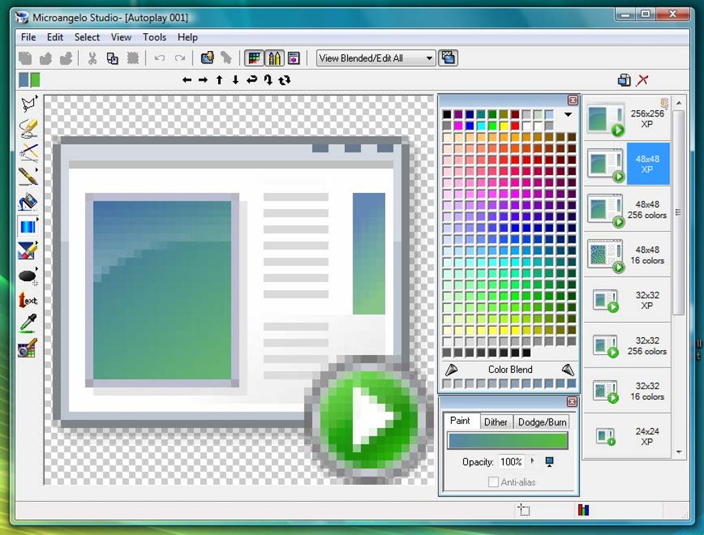 Набор программ. Программа студия иконок. Microangelo. Icon Editor for Windows XP.