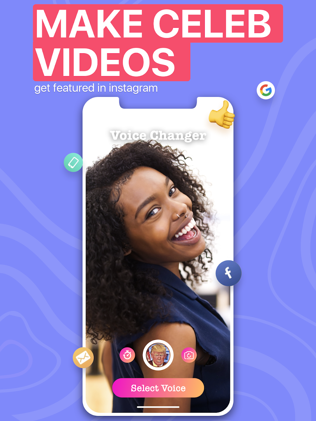 Voicer Celebrity Voice Changer для Android — Скачать