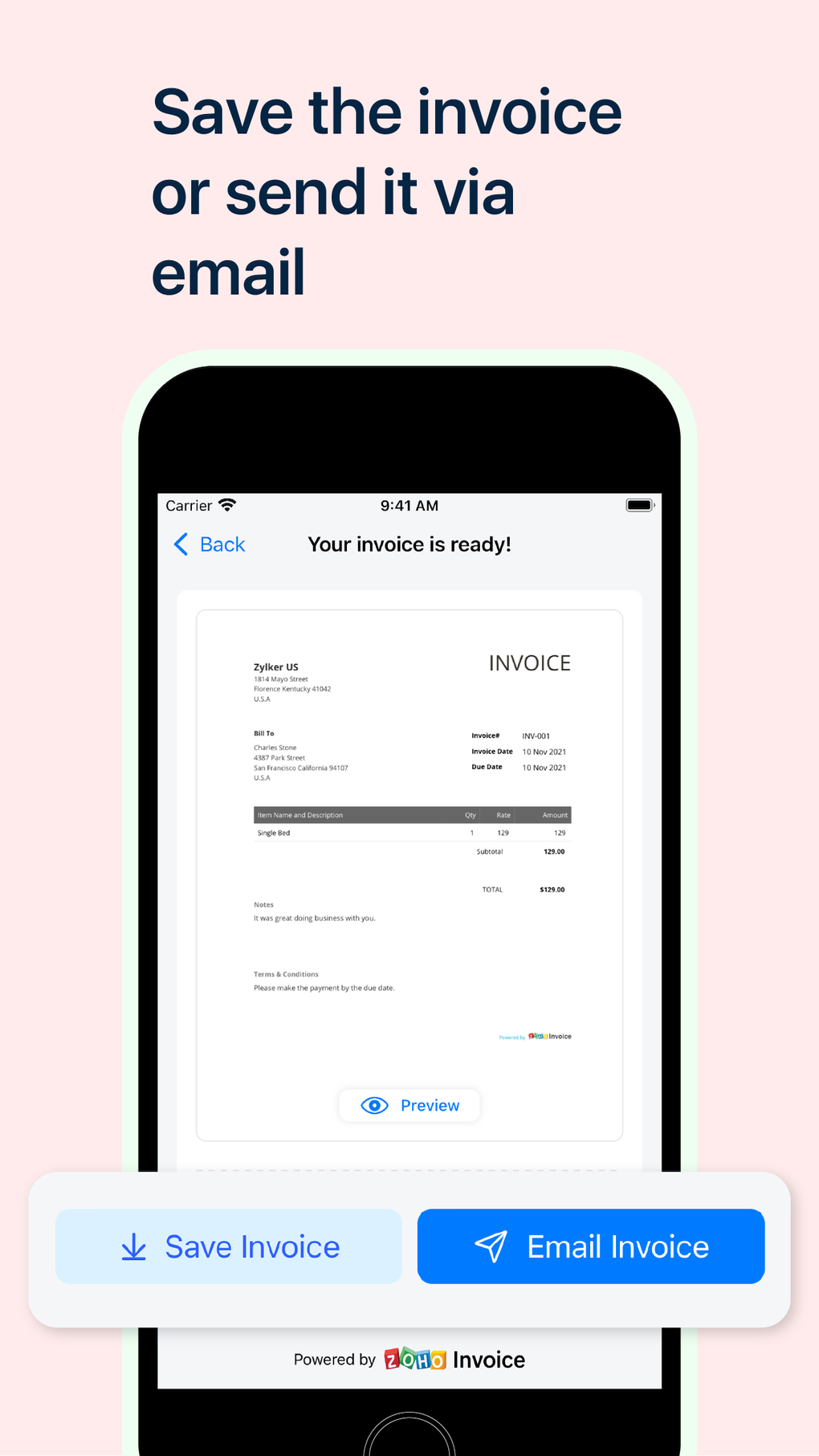 Invoice Generator - Zoho For Iphone - Download