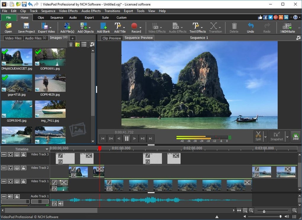 videopad video editor size