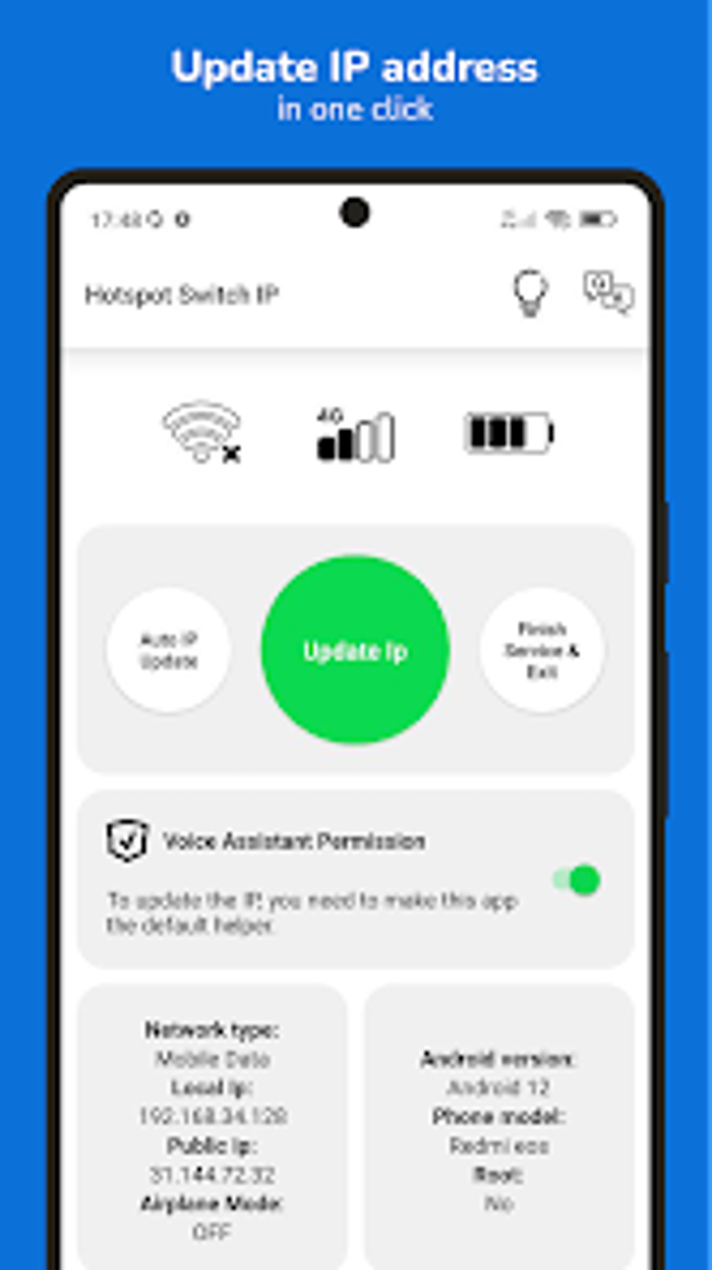 Hotspot Switch IP для Android — Скачать