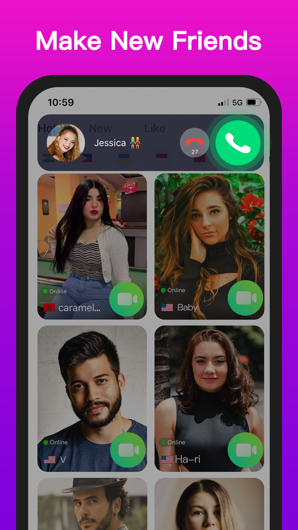 Kiss - Live Video Chat لنظام iPhone - تنزيل