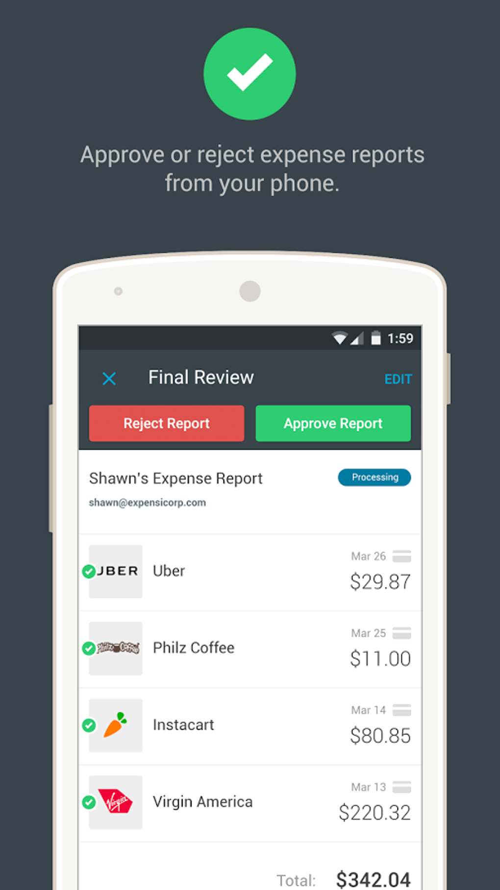 expensify expense reports for iphone download expensify