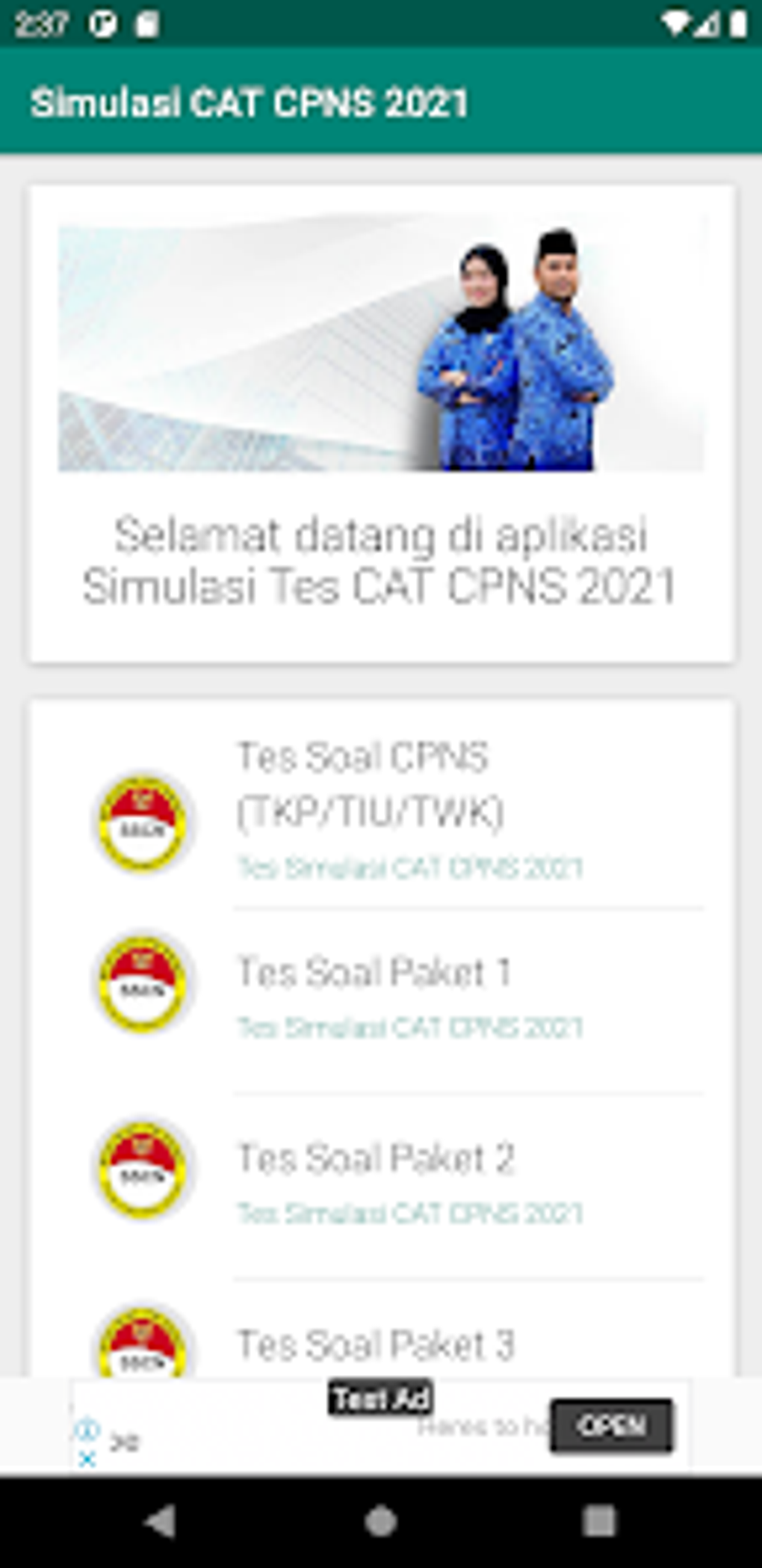 Simulasi TES CPNS PPPK 2021 For Android - Download