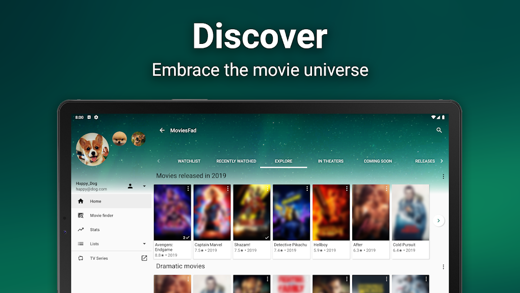 MoviesFad - Your movie manager pour Android - Télécharger