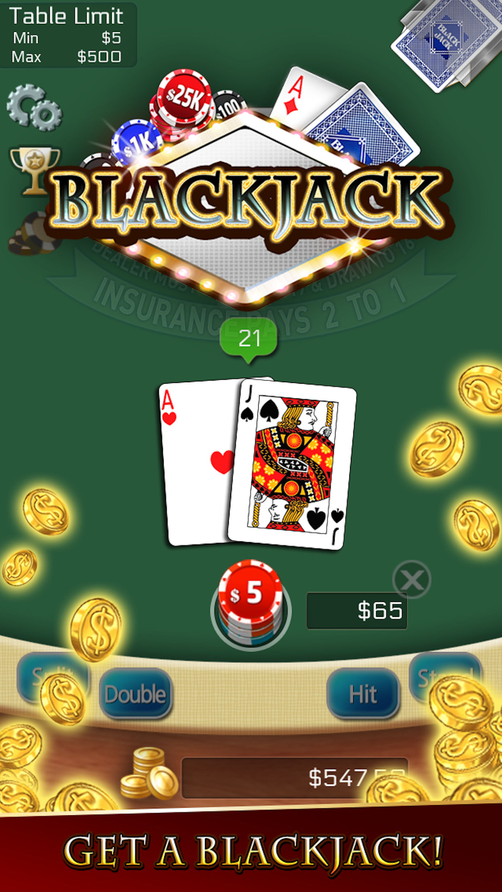 Blackjack 21 для iPhone — Скачать