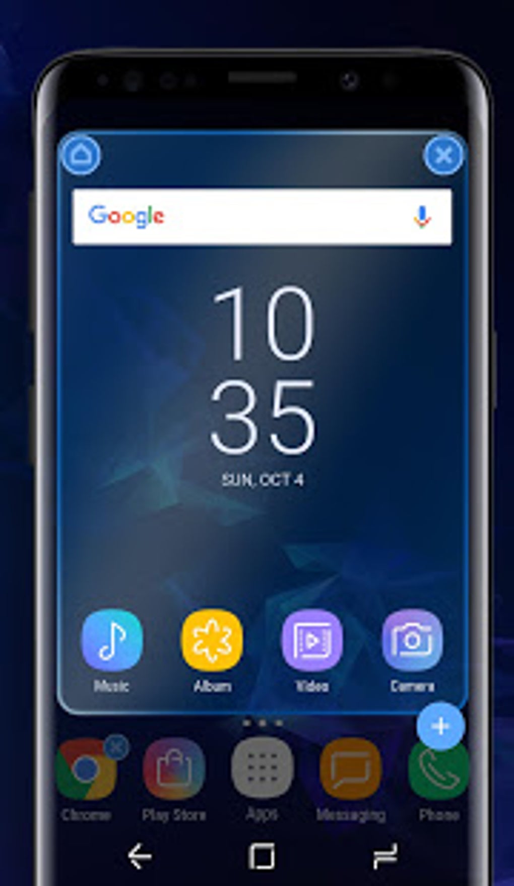 Galaxy S9 blue Xperia Theme APK для Android — Скачать