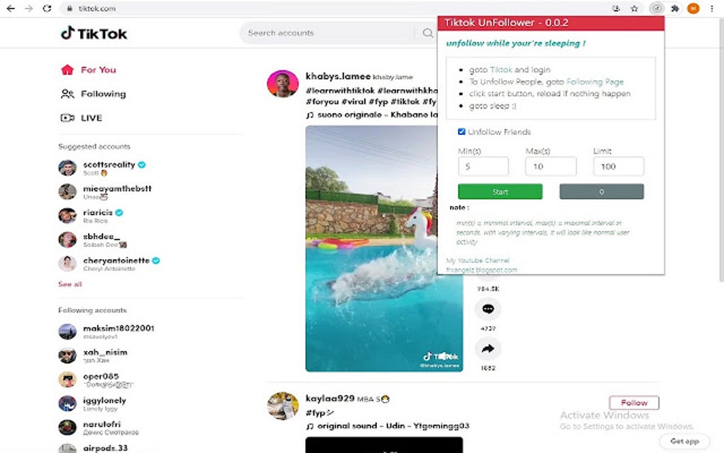 Curated visual reference: Picture Idea: Tiktok Unfollower For Google Chrome