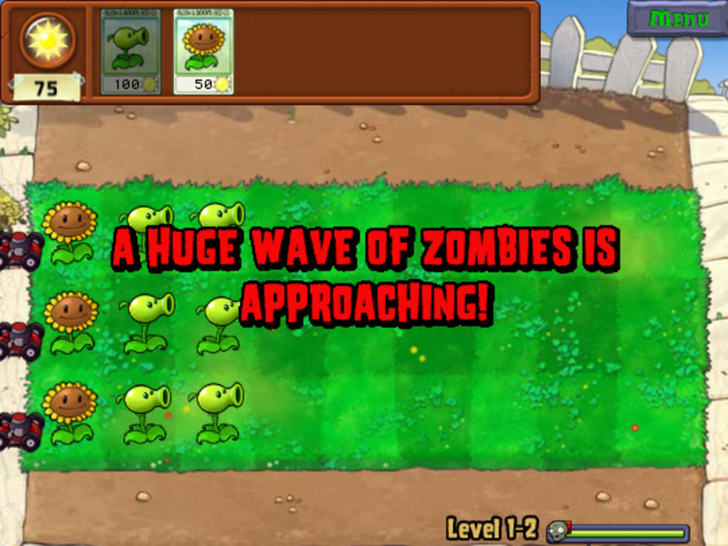 plants vs zombies online game screen