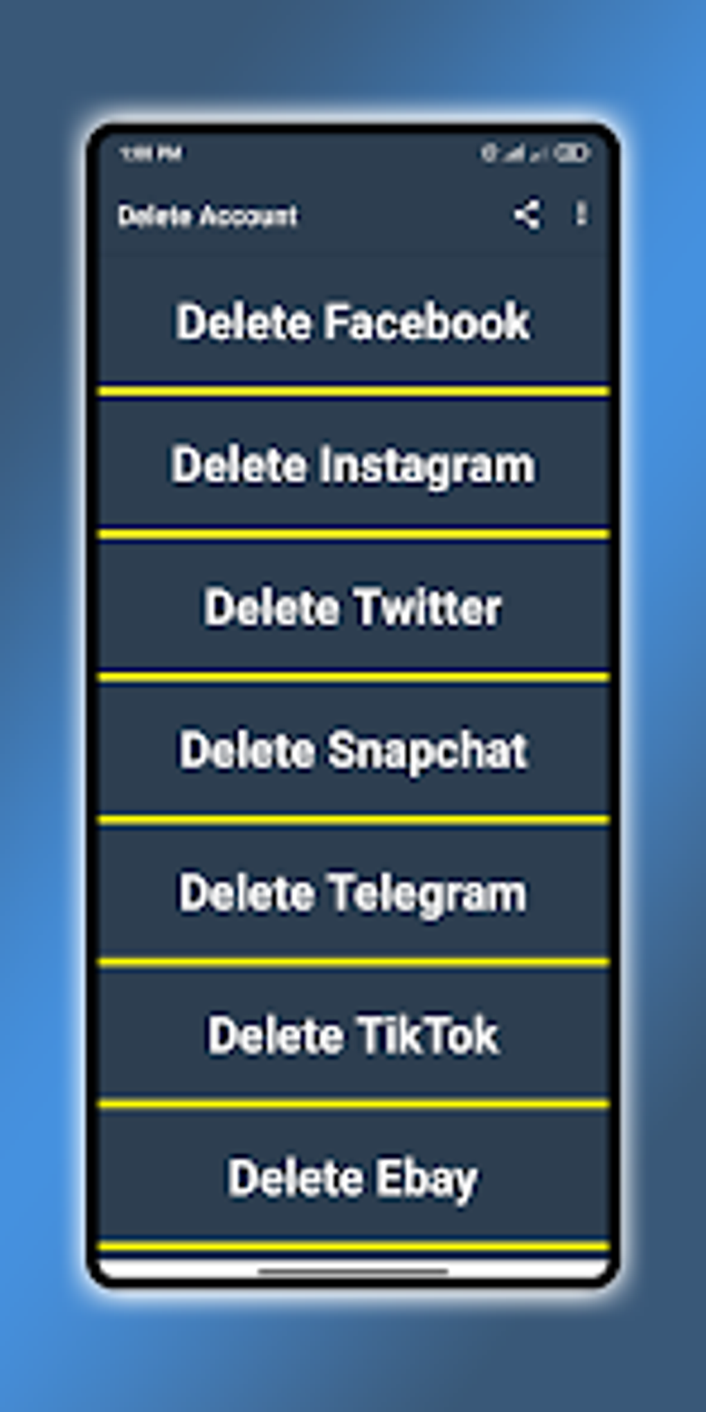 Delete Account per Android Download