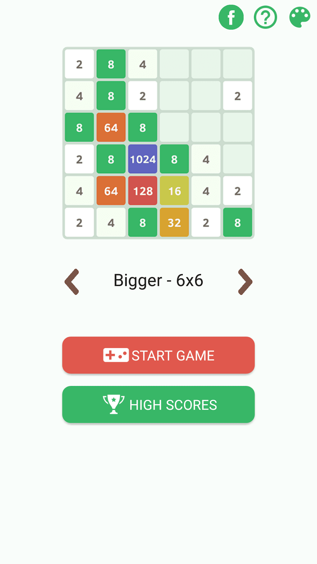 2048 8x8 - Play Free Online 2048 8 by 8 Math Game