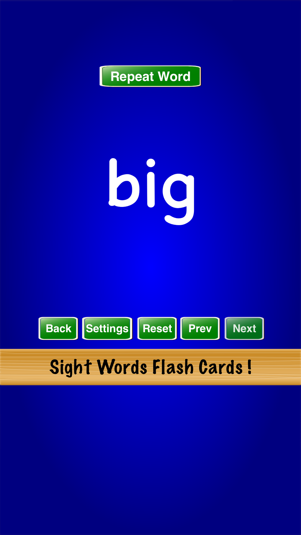 Sight Words Flash Cards para iPhone Descargar