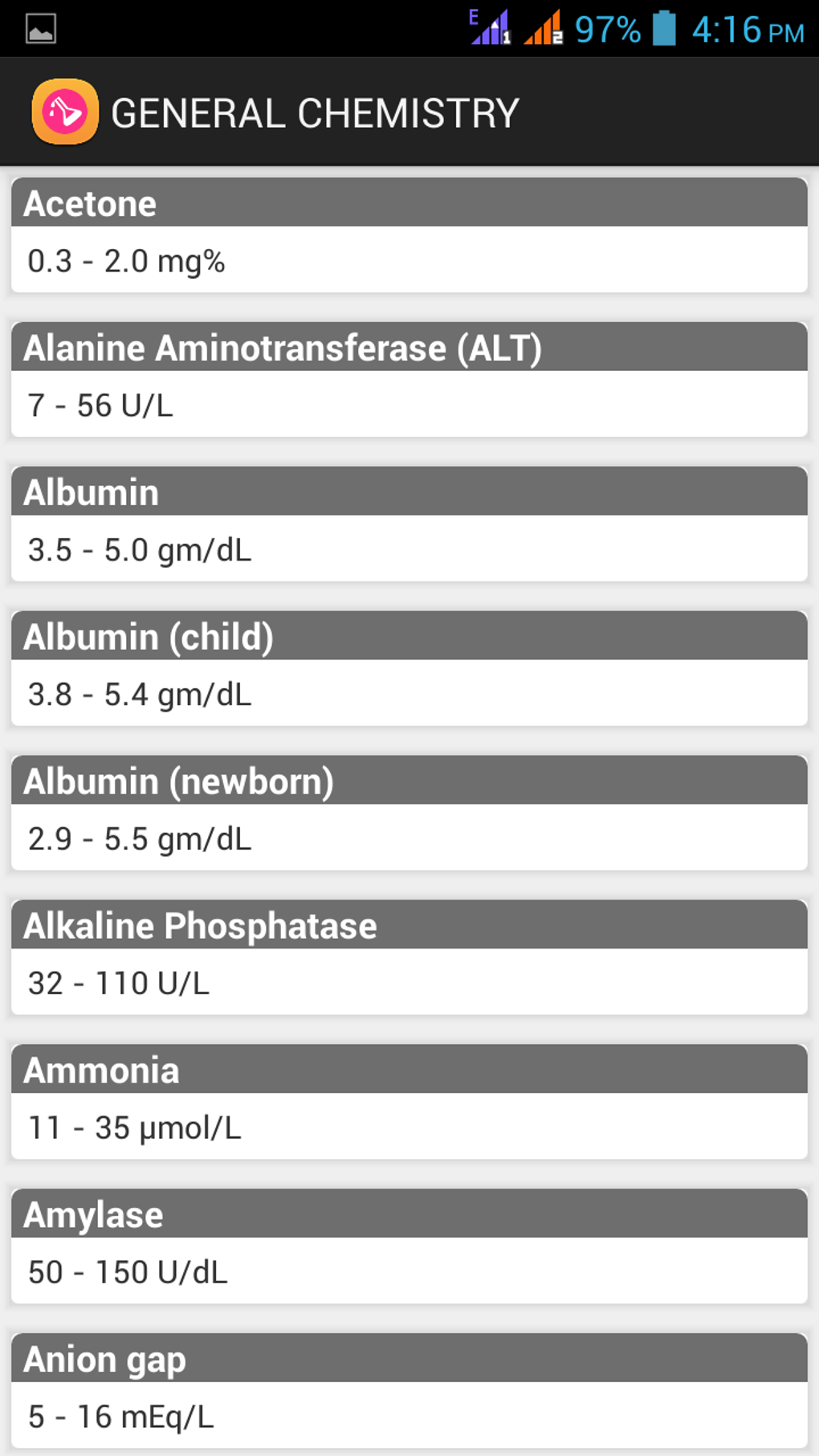 Normal Lab Values Reference APK For Android Download