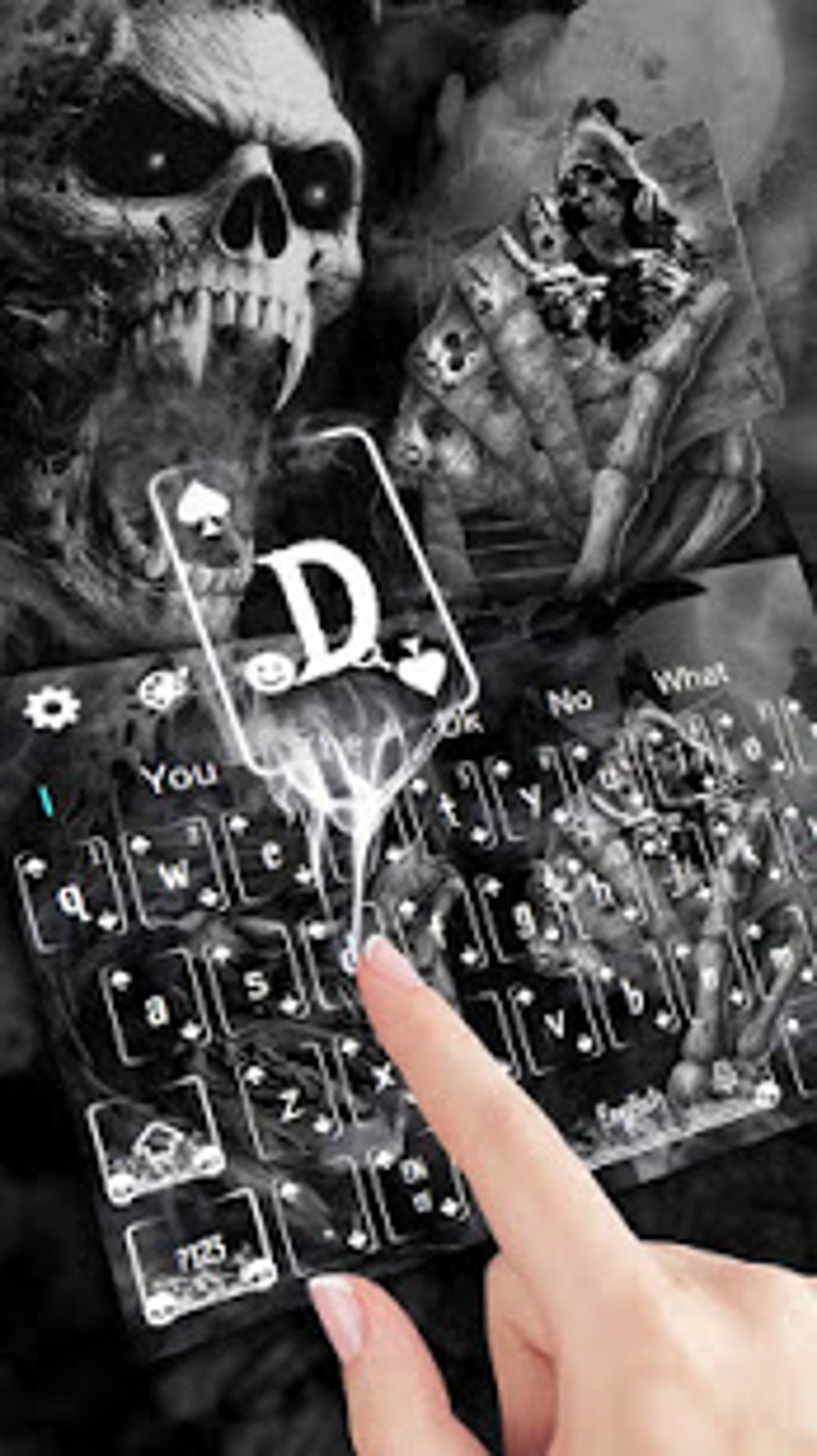 Poker Man-Eater Skull Keyboard Theme для Android — Скачать