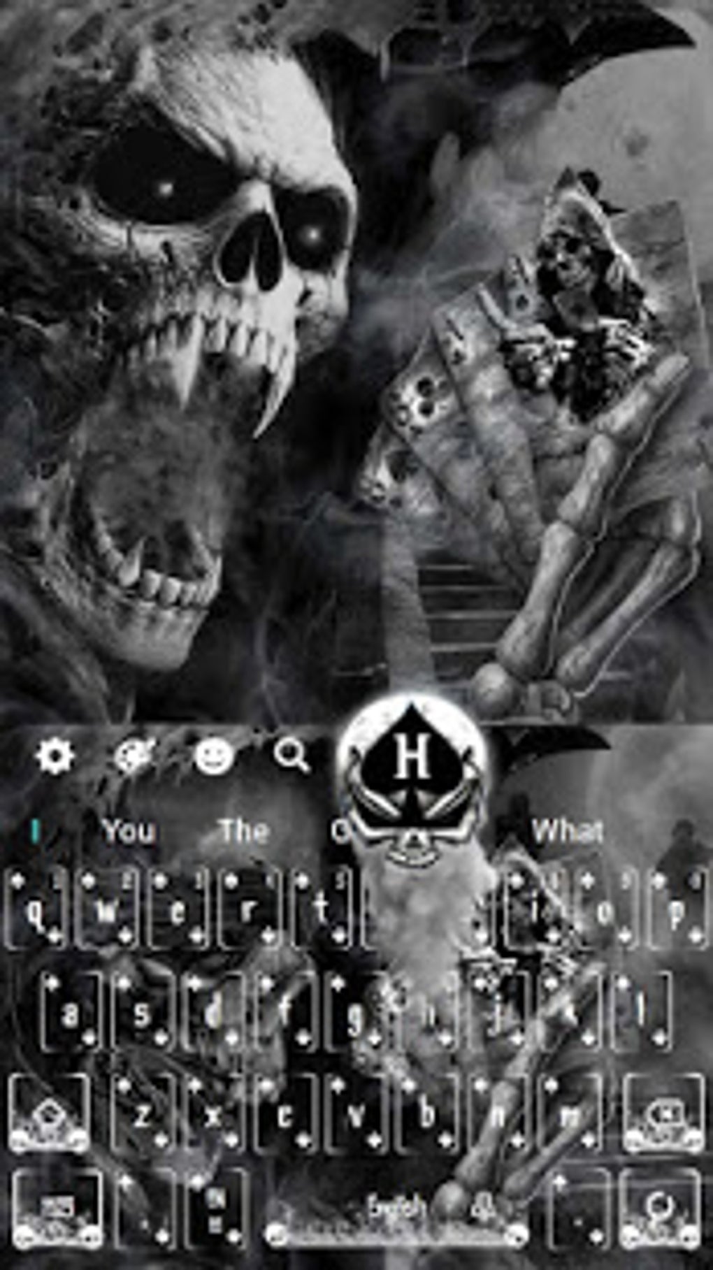 Poker Man-Eater Skull Keyboard Theme для Android — Скачать