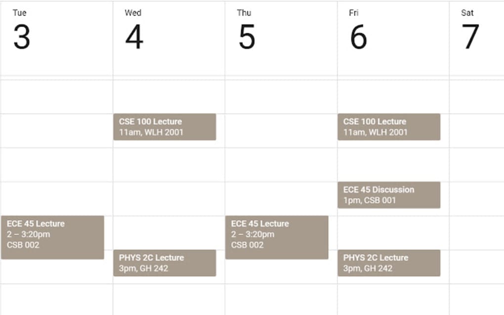 UCSD Schedule to Calendar for Google Chrome Extension Download