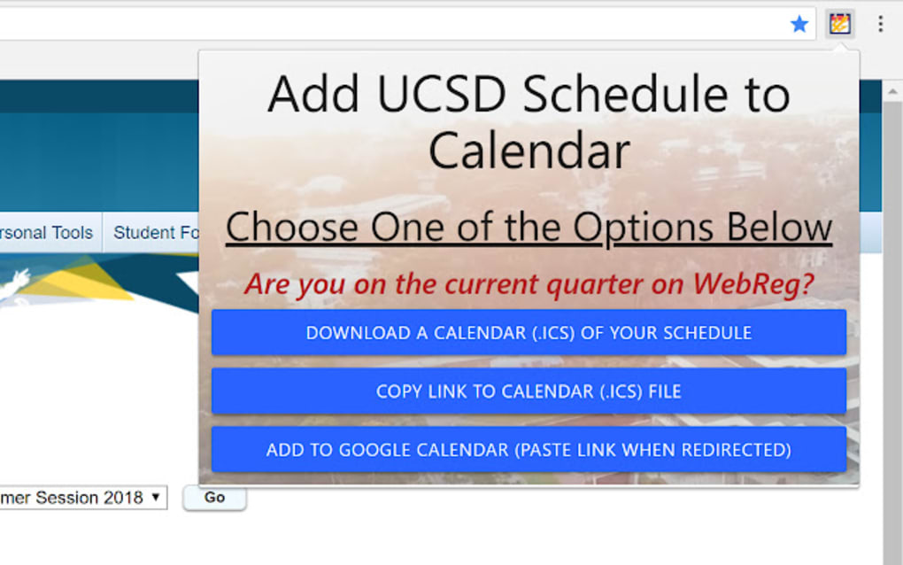 UCSD Schedule to Calendar Chrome 版 下载