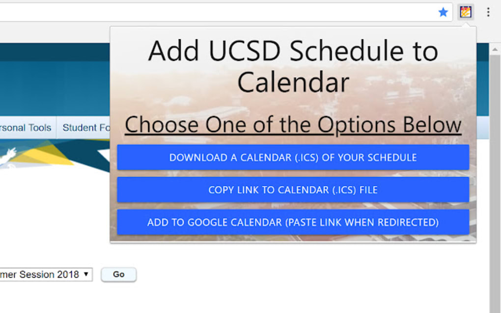 UCSD Schedule to Calendar Chrome 版 - 下载