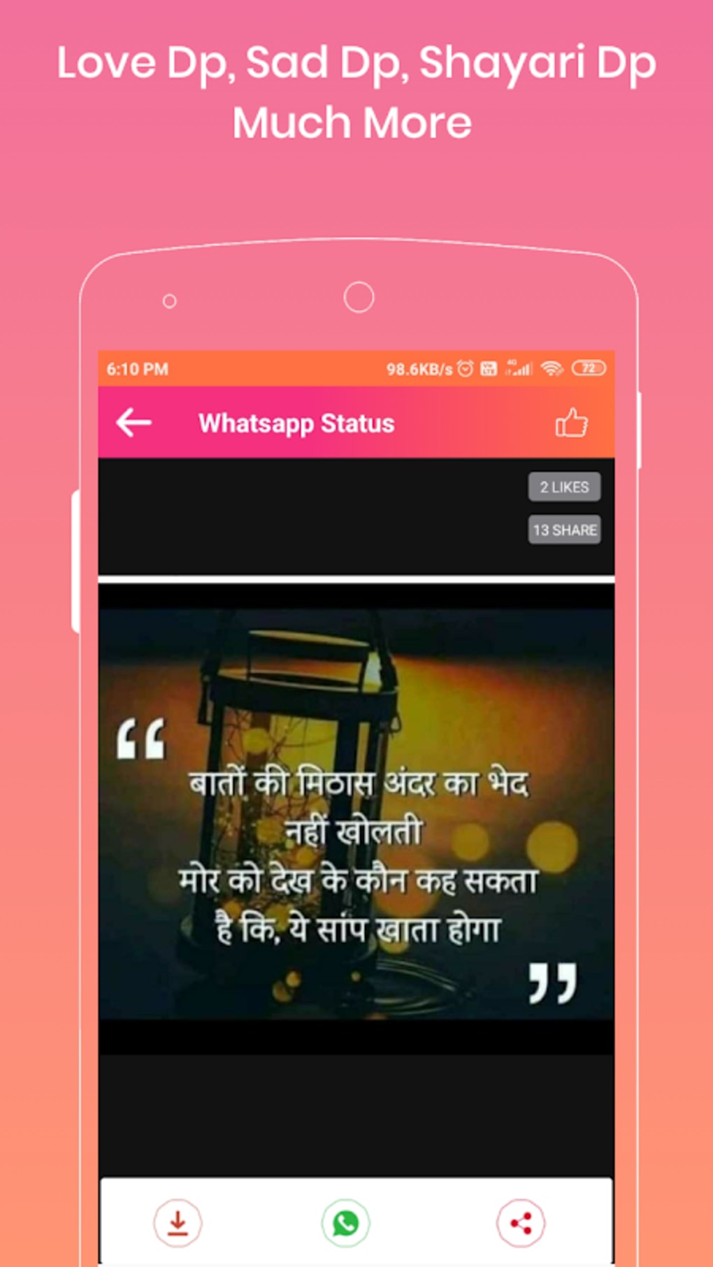 VidApp - Video Status, Hindi Shayari, Sad Dp, love for Android - Download