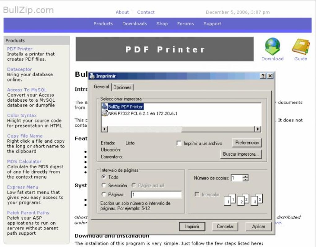 BullZip PDF Printer - Download