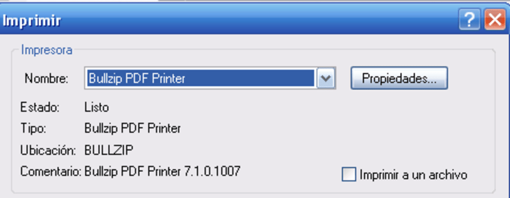 BullZip Printer Descargar
