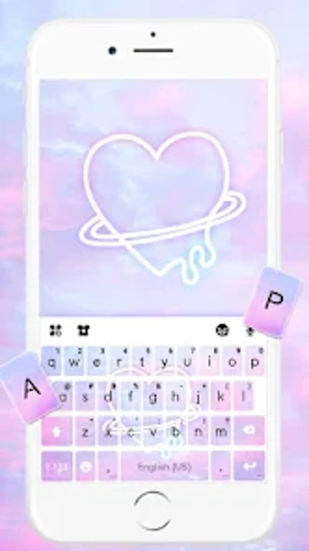 Neon Pastel Heart Theme для Android — Скачать