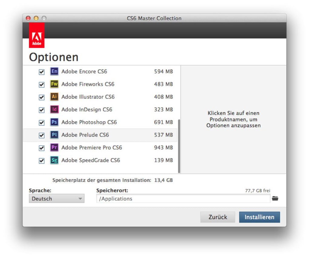 tenis brumoso impermeable Adobe Creative Suite Master Collection para Mac - Descargar