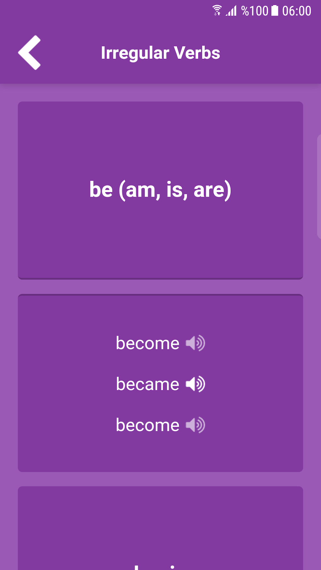 English Irregular Verbs для Android — Скачать