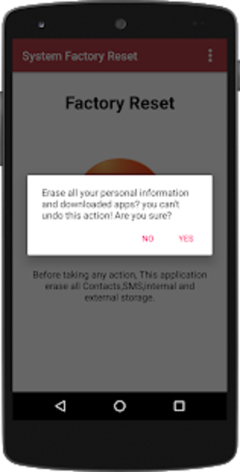 factory reset apk