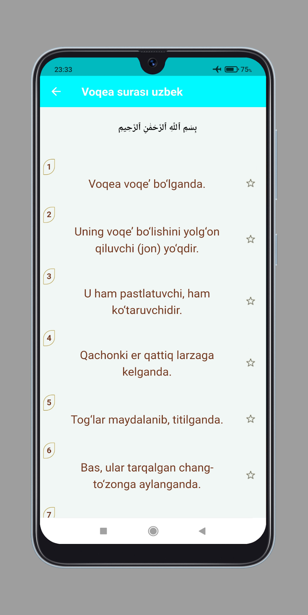 Voqea surasi MP3 Tarjima для Android — Скачать