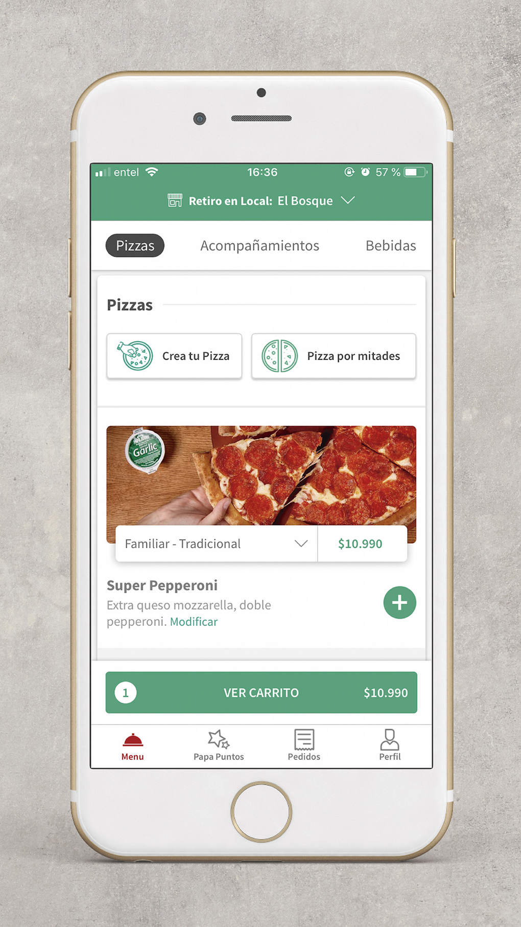 Papa Johns Pizza Chile для iPhone — Скачать