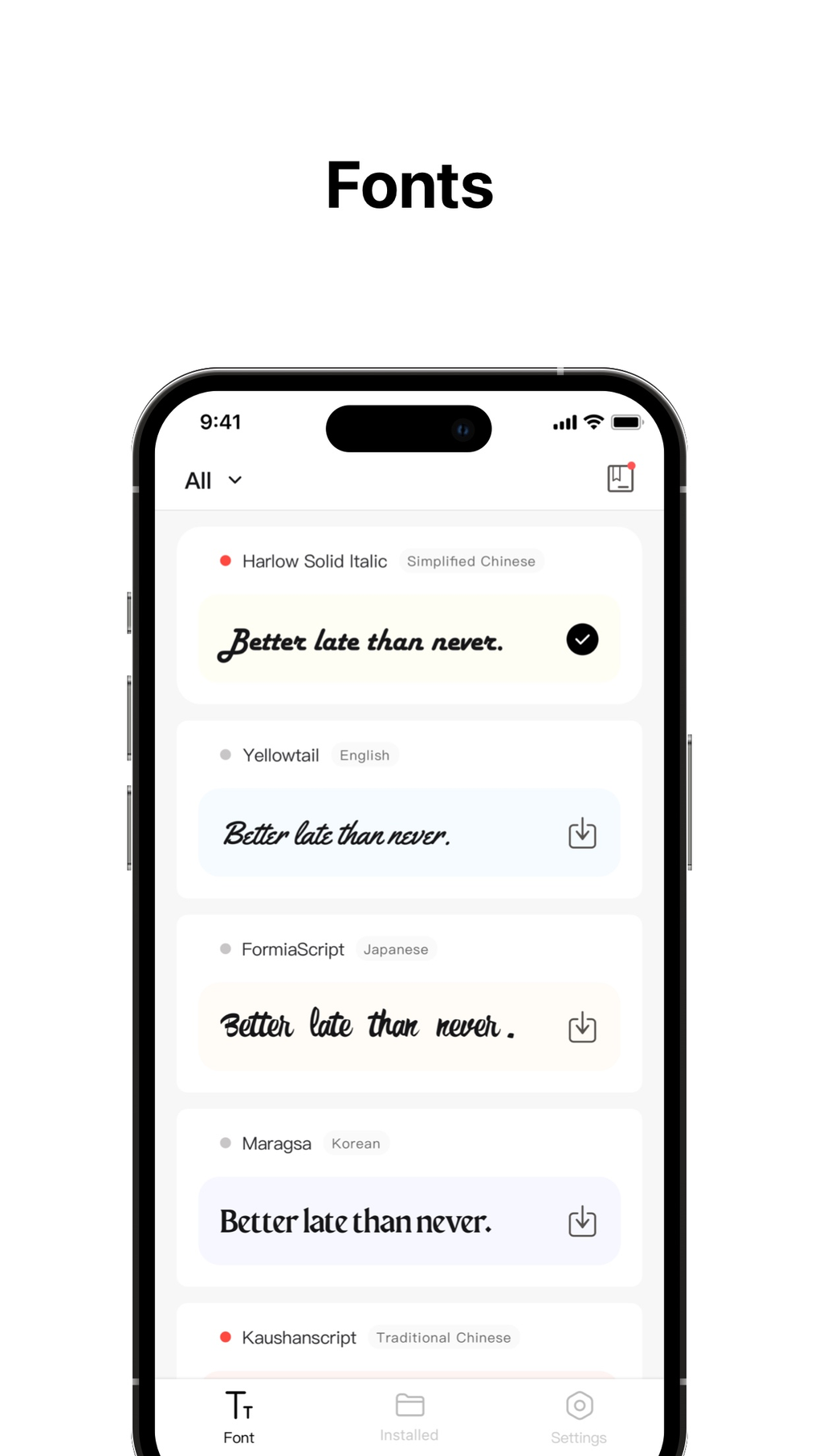 Fonts для iPhone — Скачать