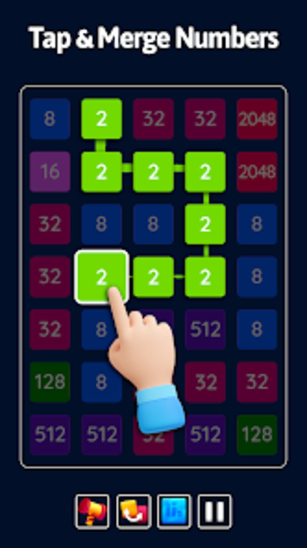 2048 Connect n Merge Numbers: Number Game::Appstore for Android