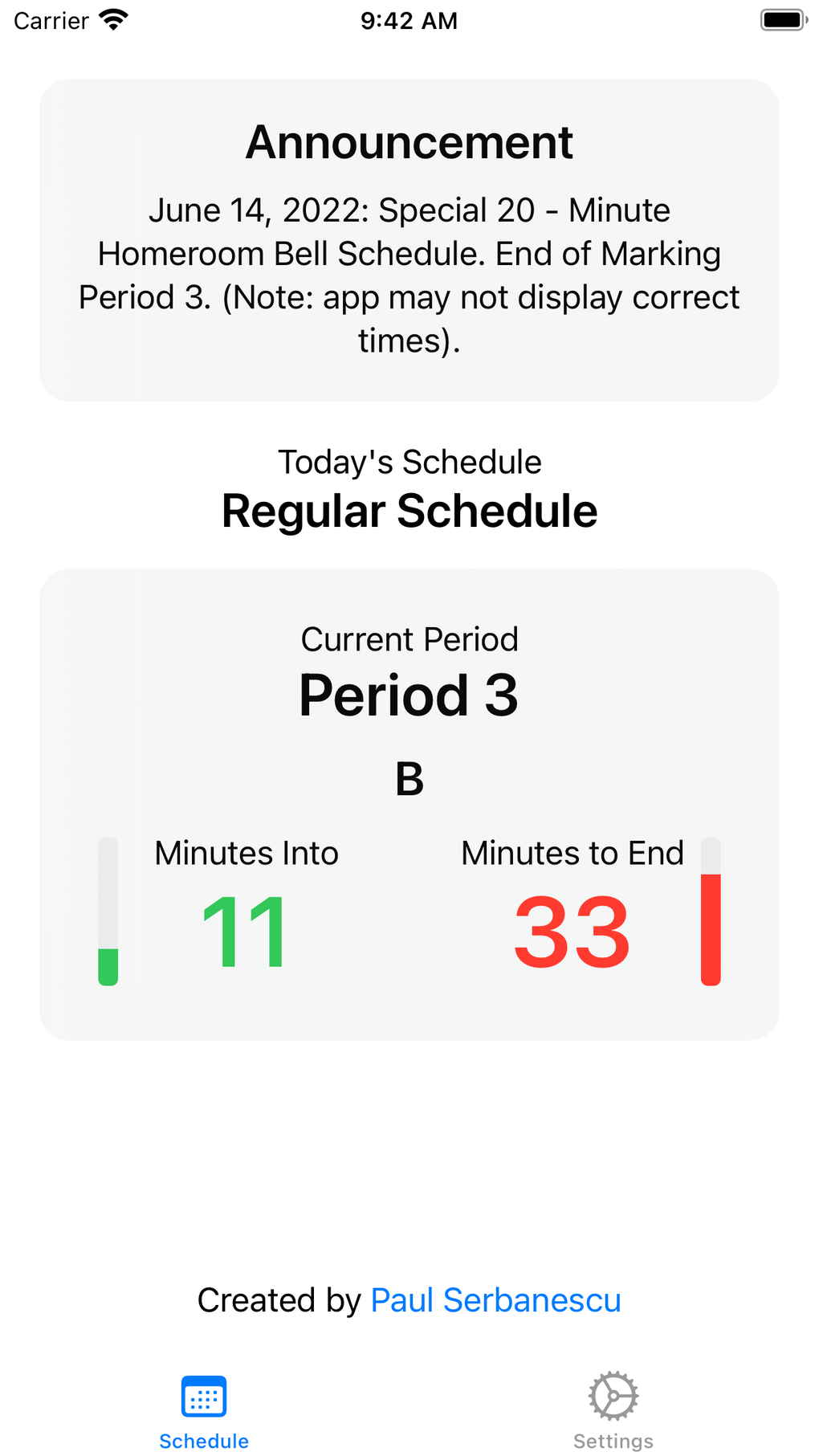 iPhone 용 Stuy Schedule - 다운로드