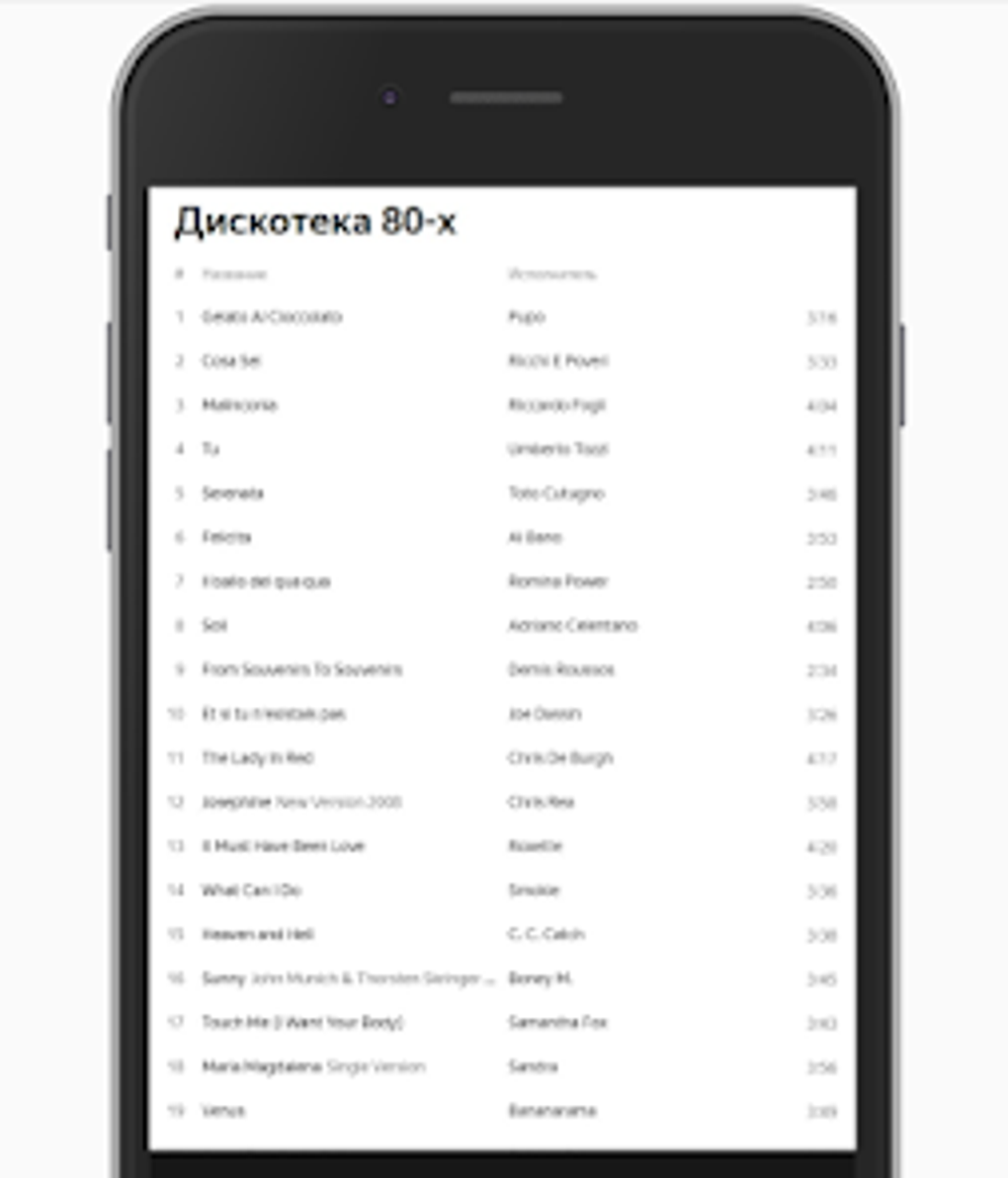 Дискотека 80х годов музыка и для Android — Скачать