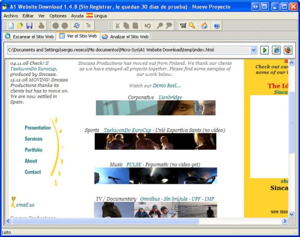a1 website download exclude files