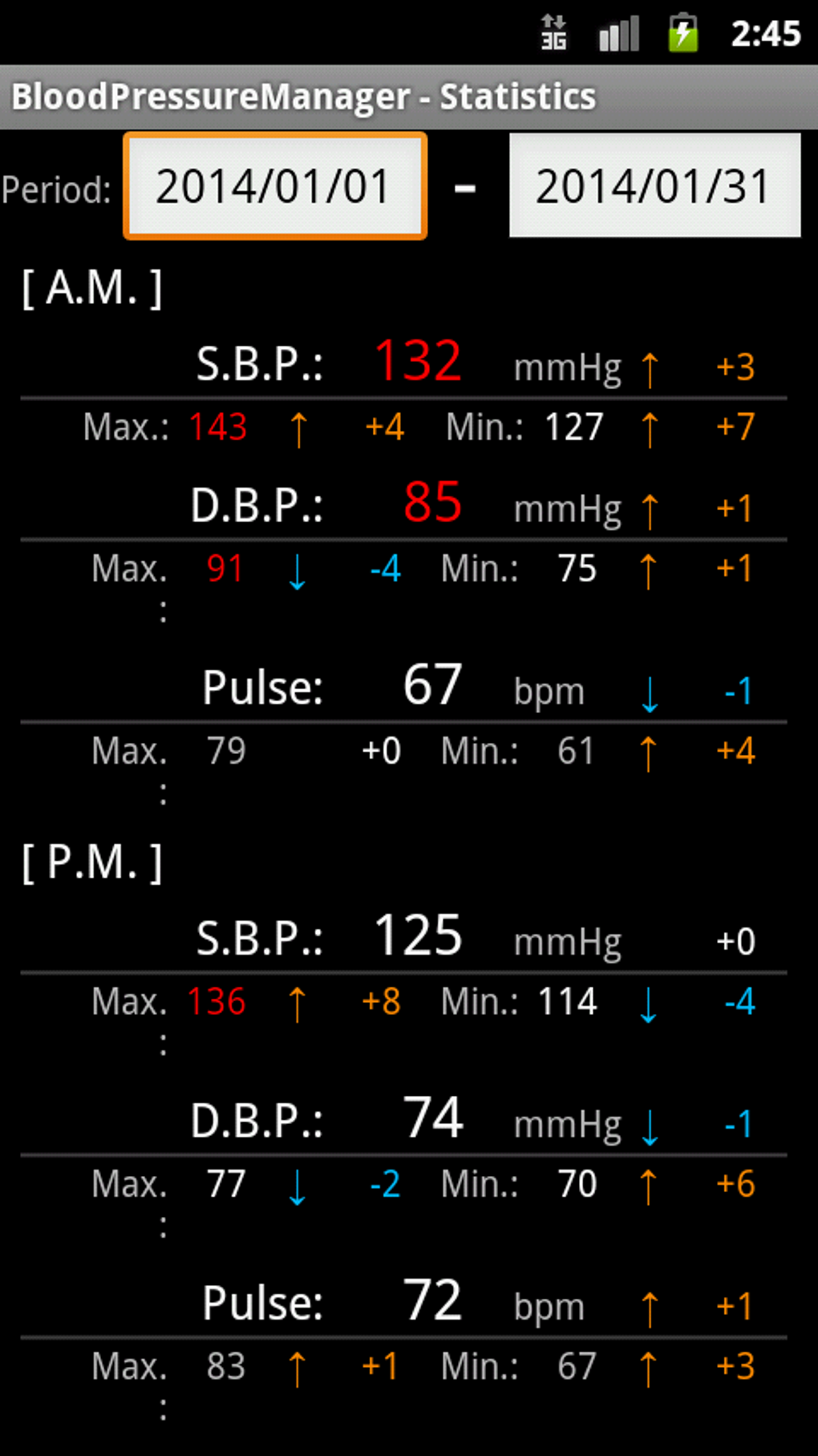 Blood Pressure manager for Android - Download