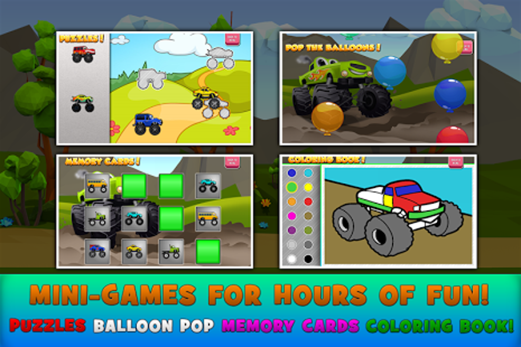 Kids Monster Truck Racing Game Game for Android - Download