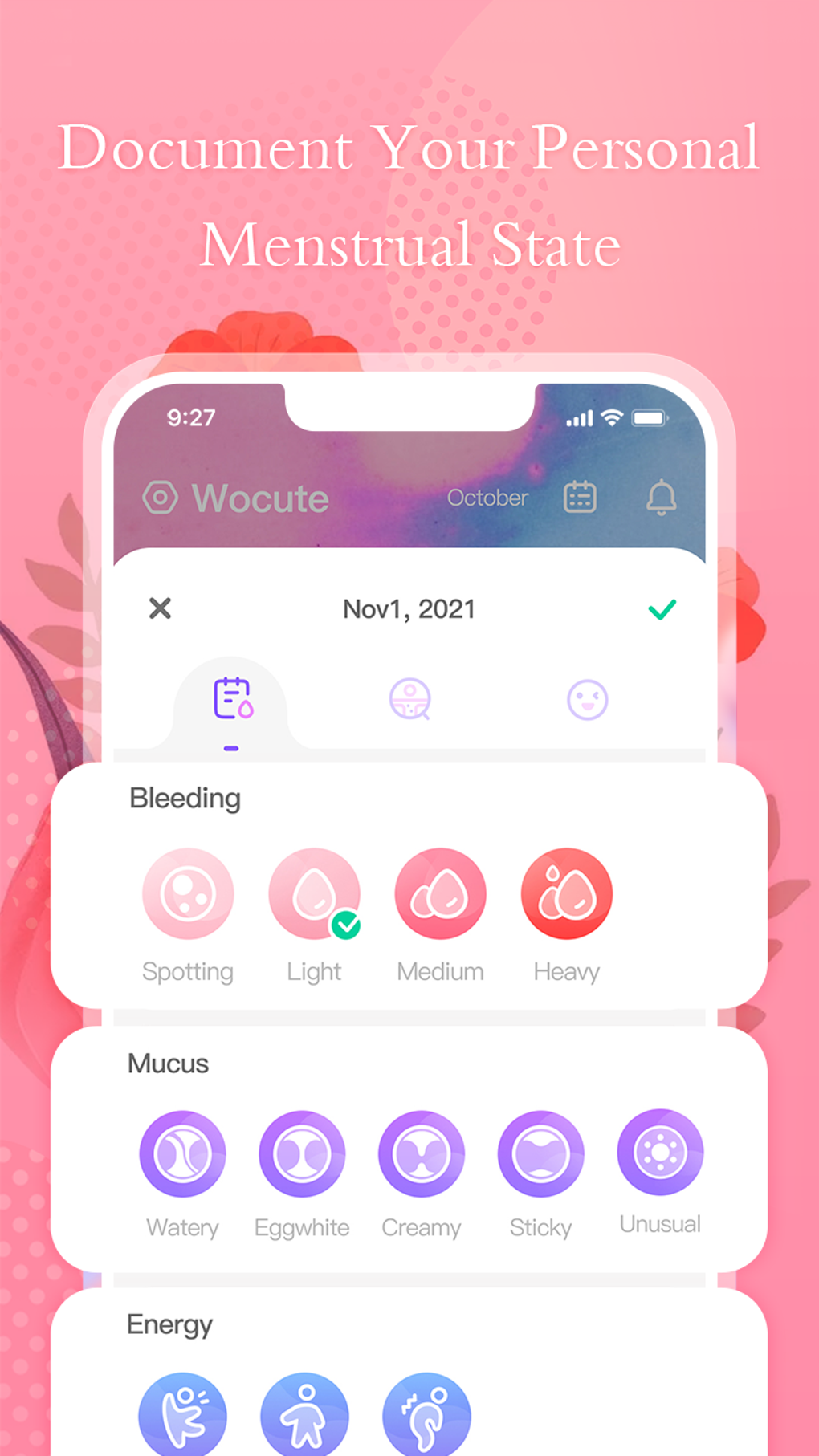 Wocute - Period Calendar для Android — Скачать