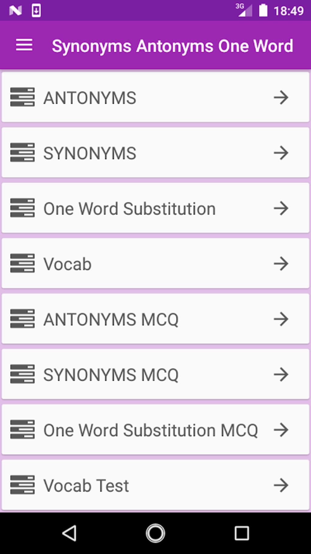 Synonyms Antonyms::Appstore for Android