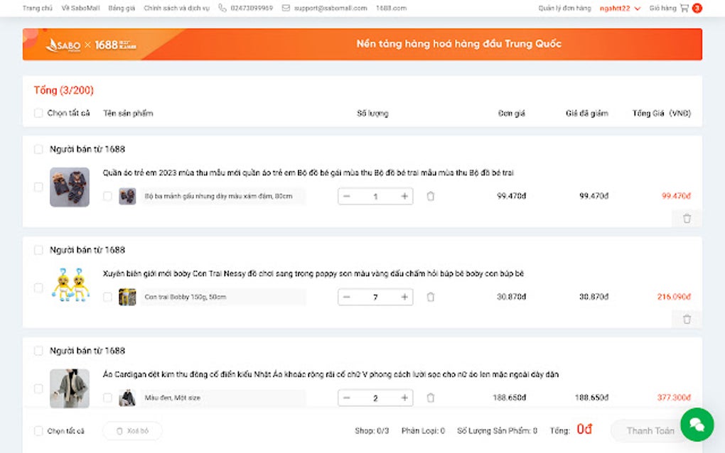 Công cụ mua hàng được phát hành bởi SaboMall for Google Chrome ...