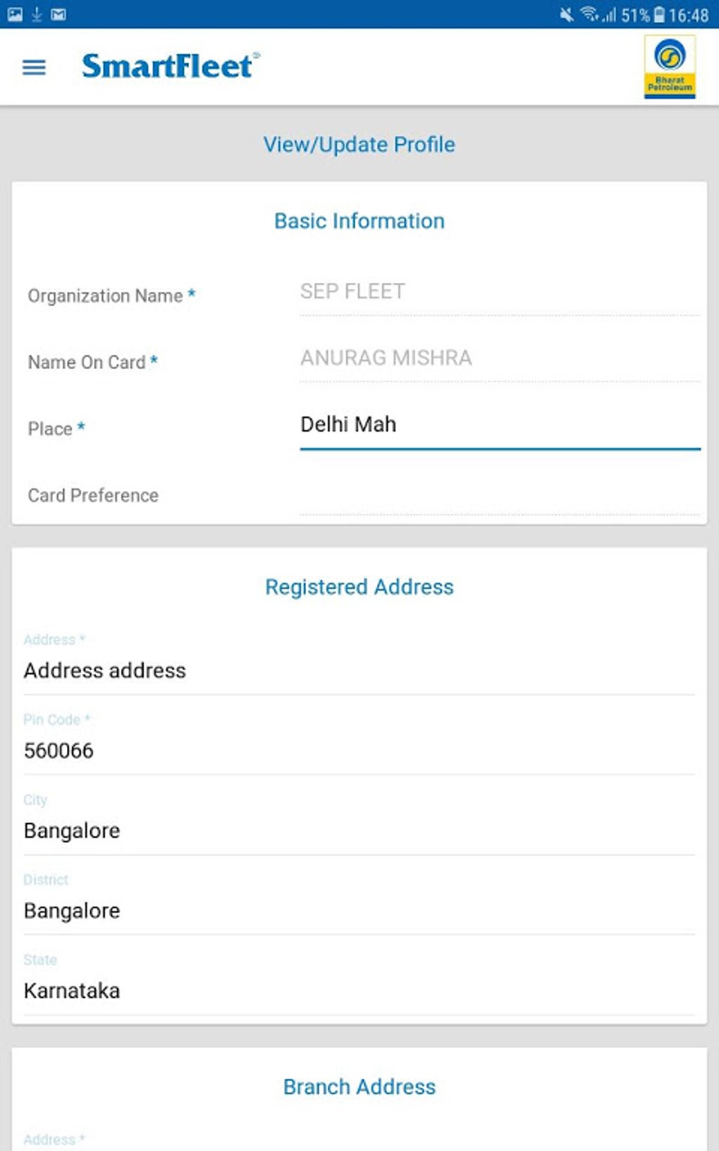 BPCL SmartFleet APK Para Android Descargar