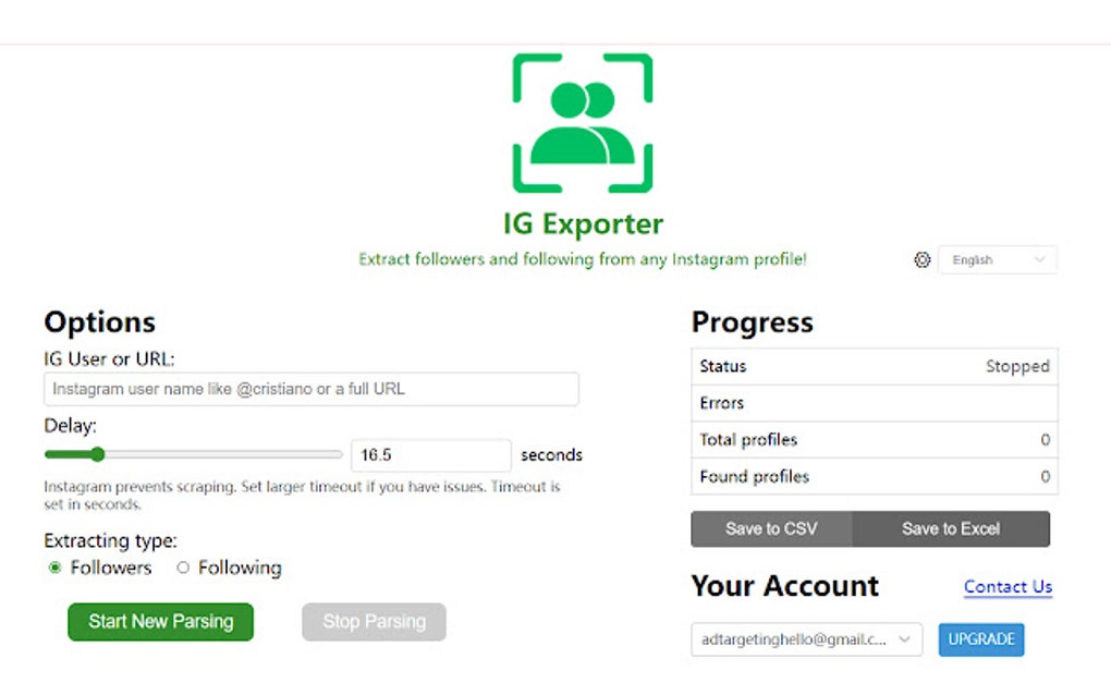 IG Export - Exporter for IG Followers for Google Chrome - Extension ...