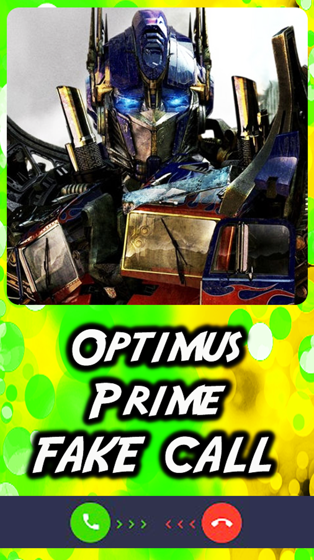 Fake Call Optimus Prime для Android — Скачать