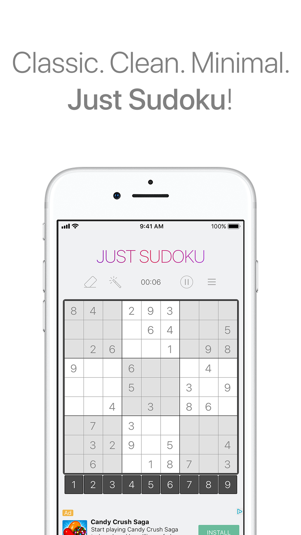 Just Sudoku Puzzle Game for iPhone Download